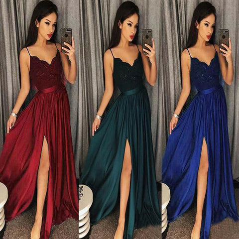 2019 Elegant Women Long Skirts Dresses Female Sexy Evening Party Prom Gown Skirt Clothes Solid Color Clubwear Skirts